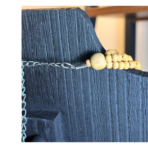 Vtg Multi-Strand Mother of Pearl Beaded Necklace with Large Shell Pendant Boho - Picture 10 of 10